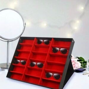 Black and Red Sunglasses Organizer